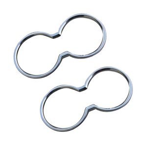 Hyundai Veloster Cup Holder Frame - Omac - S.Steel - Gloss Silver - '12-'17